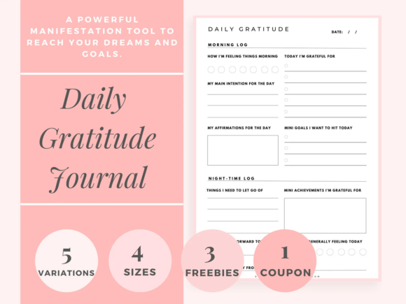 Download Daily Gratitude Journal Wellness &amp; Mindf - Gratitude journal Collection
