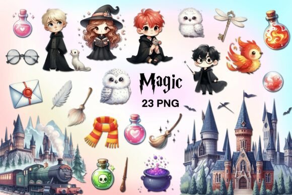 Download Magic School PNG Set 23 Clipart - Magic Collection