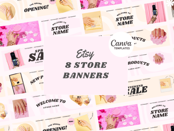 Download Y2K Etsy Shop Banner Templates - Premium Bundle