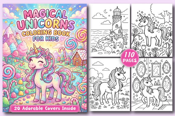 Download Magical Unicorns Coloring Book for Kids - Magic Collection